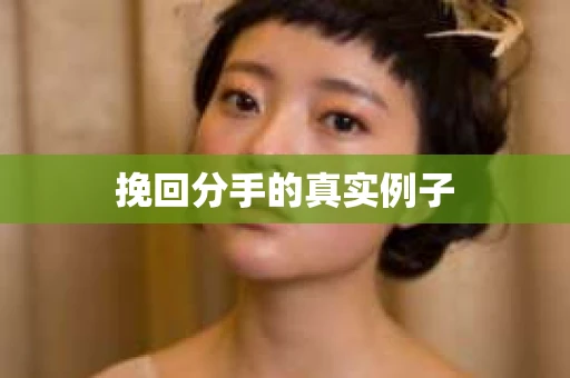 挽回分手的真实例子