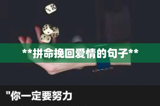 **拼命挽回爱情的句子**