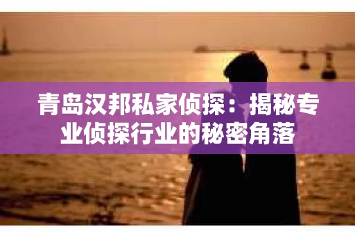 青岛汉邦私家侦探：揭秘专业侦探行业的秘密角落