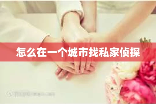 怎么在一个城市找私家侦探