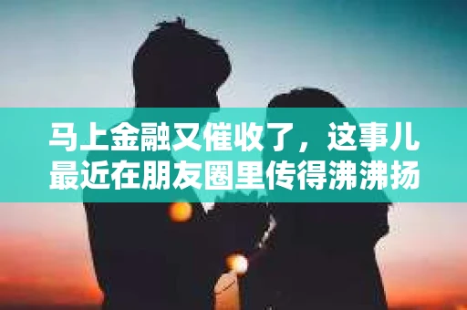 马上金融又催收了，这事儿最近在朋友圈里传得沸沸扬扬。说实话，我也有点好奇，这马上金融到底是怎么回事？催收又是怎么一回事？今天，我就来跟大家聊聊这个话题。