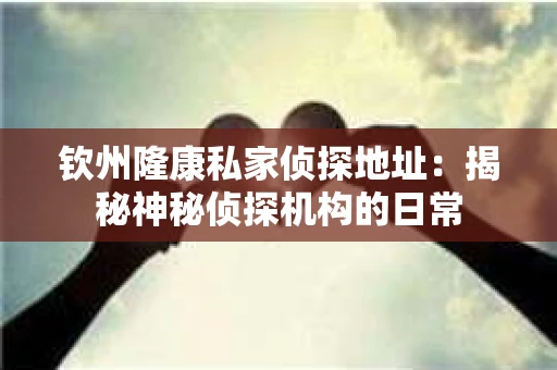 钦州隆康私家侦探地址：揭秘神秘侦探机构的日常