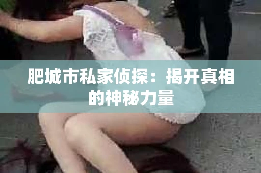 肥城市私家侦探：揭开真相的神秘力量